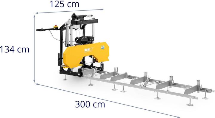 Actual product image MSW Log band saw - 7 HP - 2800 rpm - runway 3 m