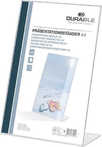 Produktbild Durable Präsentationsständer L-Aufsteller A4 hoch 2 ST 859619 (A4)