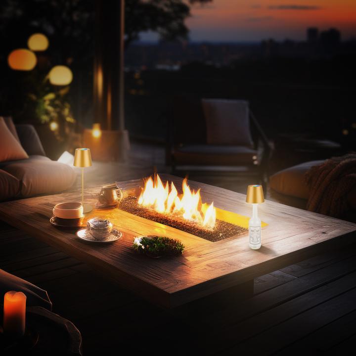 Produktbild Briloner RGB/W Accu table lamp, IP44, 2,5W, gold coloured incl. bottle cap