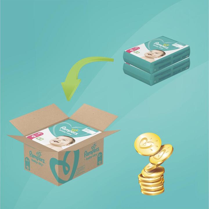 Image du produit Pampers Baby-Dry (Taille 4+, Pack mensuel, 152 pièce(s))