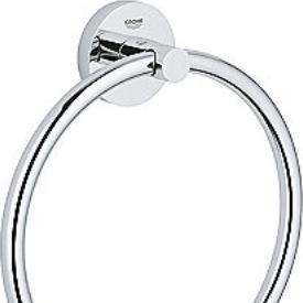 Actual product image Grohe Start QuickFix towel ring, adhesive, chrome