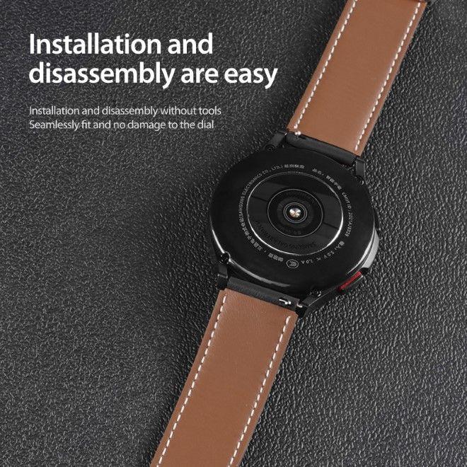 Actual product image Dux Ducis YA Series genuine leather strap (22 mm, Genuine leather, Galaxy Watch3 (45mm), Gear S3 Classic, Gear S3 Frontier)