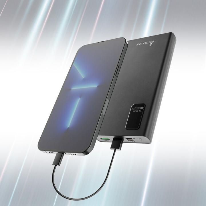 Produktbild Extralink EX.19485 power bank Lithium Polymer (LiPo) Black (10000 mAh, 22.50 W, 37 Wh)