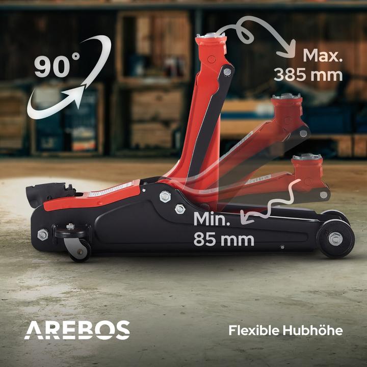 Produktbild Arebos 2t Hydraulischer Rangierwagenheber mit Gummiauflagen