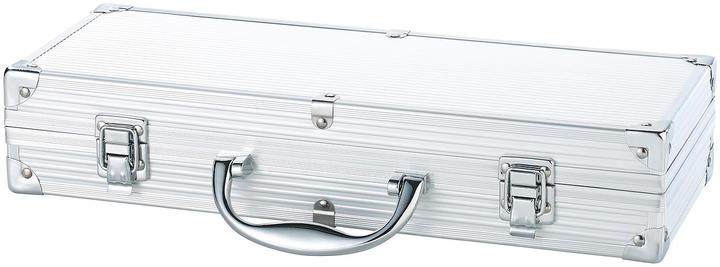 Image du produit Rosenstein & Söhne Couverts à barbecue en acier inoxydable dans un coffret en aluminium