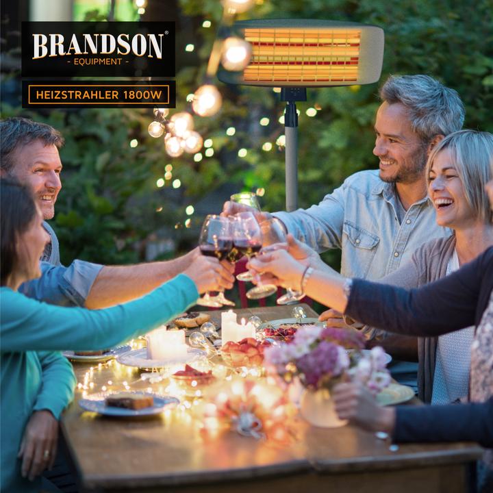 Actual product image Brandson Infrared radiant heater, heat lamp, patio heater, changing table heater with remote control (1800 W)