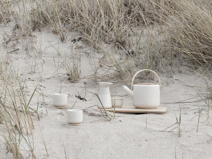 Actual product image Stelton Theo cup with coaster 0.2 l. sand (200 ml, 1 x)