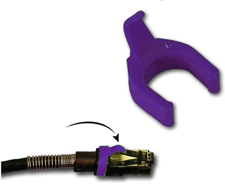 Produktbild PatchSee Kabel Clip Farbe Violett, Set=