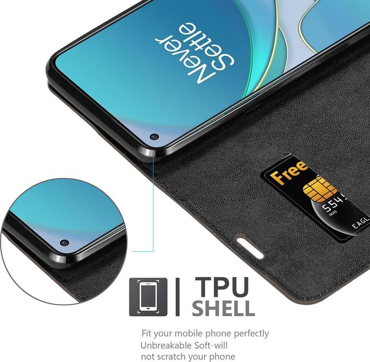 Actual product image Cadorabo Book Invisible Magnet Cover (OnePlus 8T)