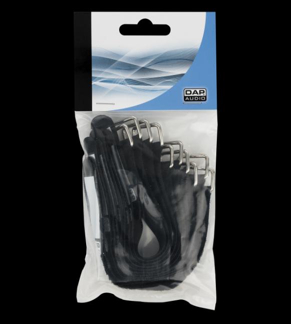 Produktbild Showgear Snap Fastener 20x200 Black 10 pieces (Klettkabelbinder, 200 mm, 10 Stk.)