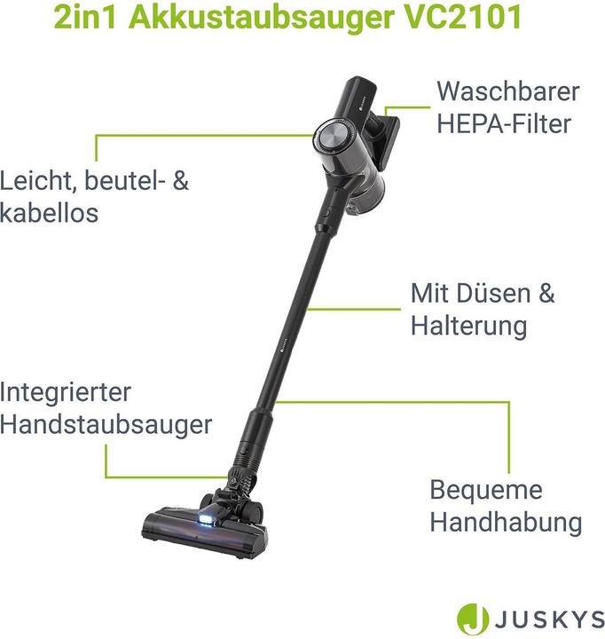 Produktbild Juskys Akkustaubsauger VC2101