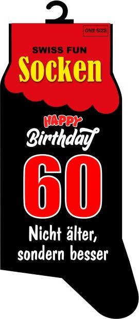 Immagine prodotto CreaDiva Socken Happy Birthday 60 Nicht älter, sondern besser Gr. 41-46 (41 - 46)