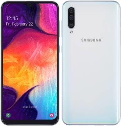 Actual product image Samsung Galaxy A50 (128 GB, White, 6.40", Dual SIM + SD, 25 Mpx, 4G)