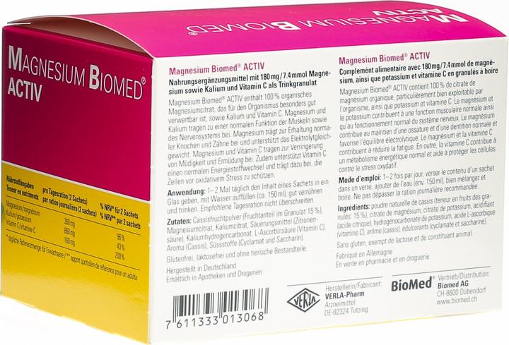 Actual product image Biomed Magnesium Activ (40 Piece, Sachet, 228 g)