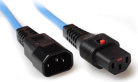 Immagine prodotto Iec Lock Cavo di collegamento 230V C13 bloccabile - C14 blu 2,00 m (2 m)
