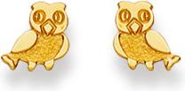 Produktbild Natsumi Schmuck Ohrstecker Eule Gold 18K/750 (750/18 K Gelbgold)