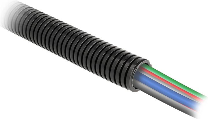 Actual product image Delock Cable protection conduit 1 m x 13 mm black (Cable conduit, 100 cm)