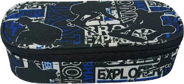 Produktbild Donau Schüleretui Explorer blau/schwarz