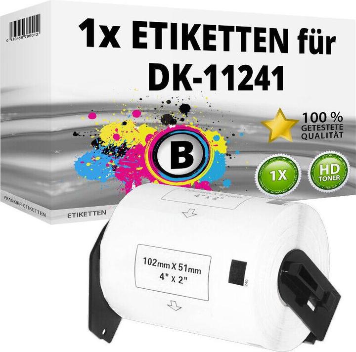 Druckfuxx 1x Etikette kompatibel Brother P-Touch QL 1000 Series 1050 1050N 1060N