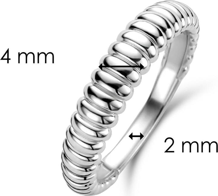 Immagine prodotto Ti Sento Milano Anello argento rodiato struttura a coste 12218SI (56, 925 Argento)
