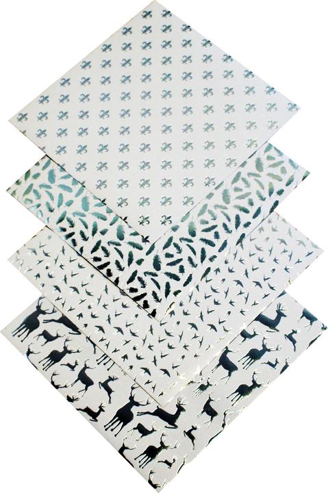 Produktbild Gebrüder Bertels Faltpapier "Silver X-Mas", 15 x 15 cm, 32 Blatt (110 g/m², 32 x)