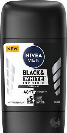 Produktbild NIVEA Solid antiperspirantack & White Invisible Original 50 ml (Stick, 50 ml)