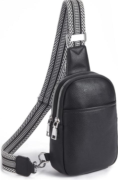 Actual product image Only-Bags.Store Mini shoulder bag made of PU leather, retro-style shoulder bag, fashionable chest mobile phone bag