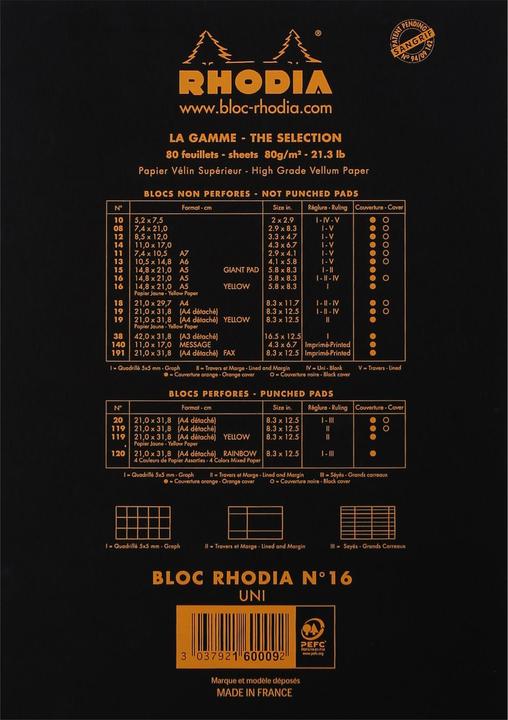 Produktbild Rhodia Basics (A5, Blanko, Weicher Einband)