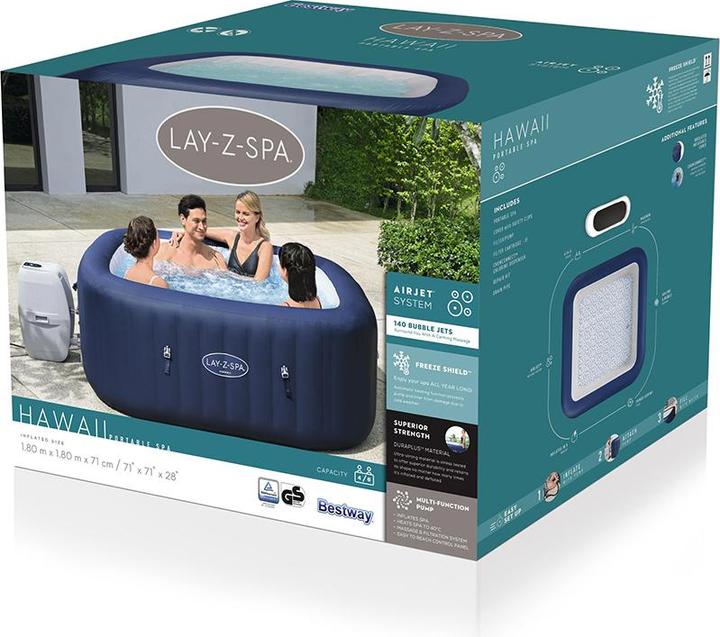 Actual product image Bestway LAY-Z-SPA Hawaii AirJet Whirlpool (6 pers.)
