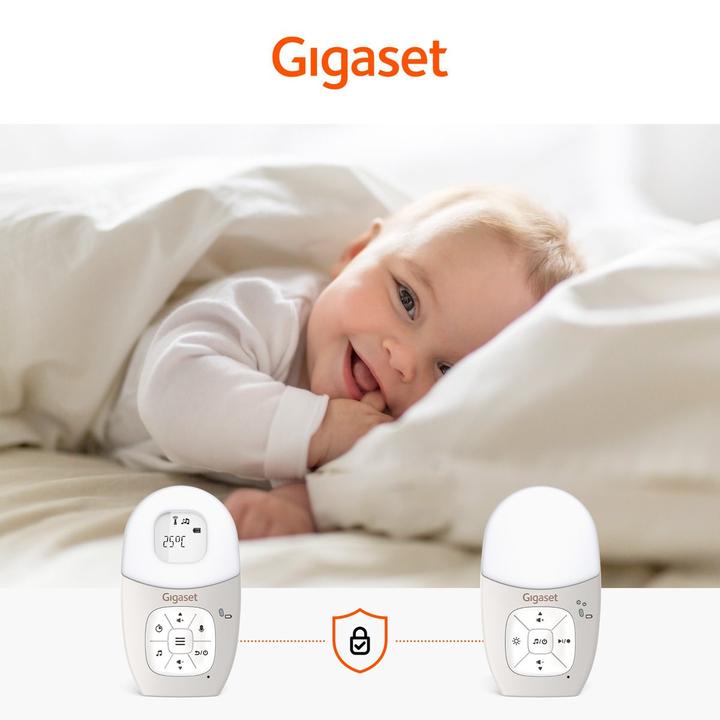 Actual product image Gigaset Baby 100 Audio Babyphone warm grey (Baby Monitor Audio, 300 m)