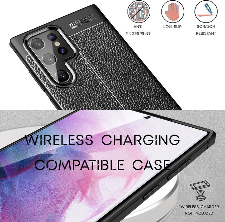 Immagine prodotto Nalia Custodia per cellulare in silicone con aspetto in pelle (Samsung Galaxy S22 Ultra)