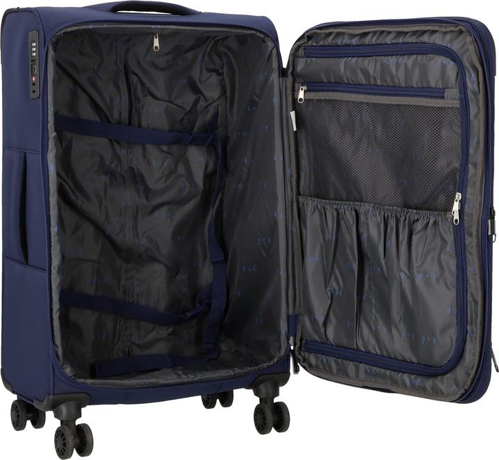 Actual product image D&N Travel Line 9504 4-wheel trolley M 67 cm with expansion fold (67 l, M (50 - 90l))