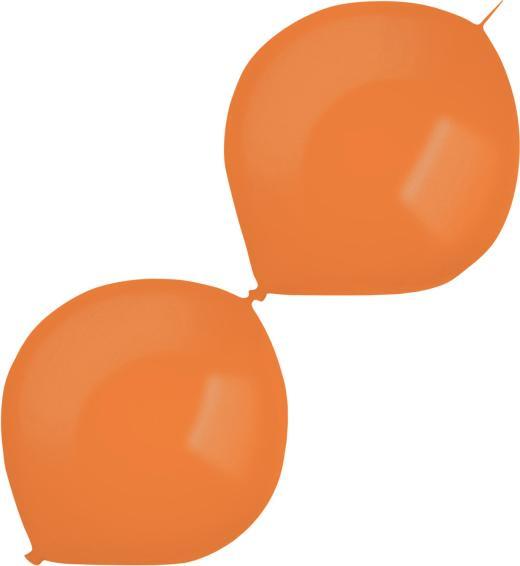 Everts 50 Latex Balloons Decorator Metallic E-Link Tangerine (1 x)