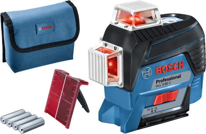 Produktbild Bosch Professional Linearlaser GLL 3-80 C (4x1,5V AA, Karton)