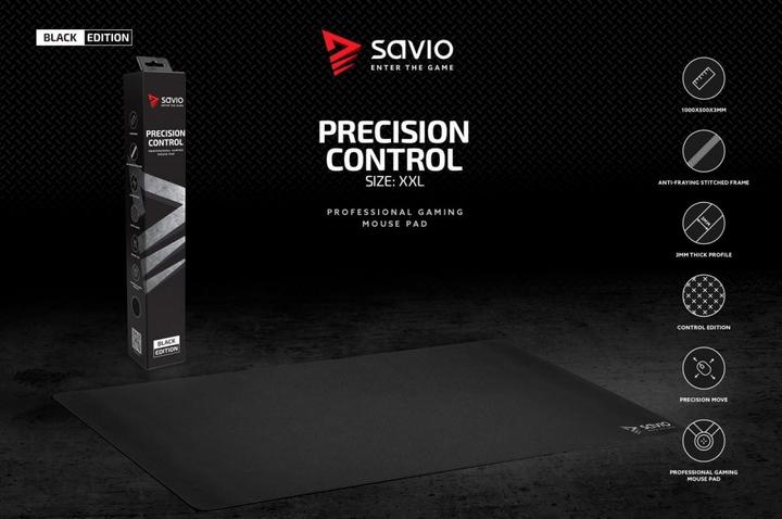Produktbild Savio Black Edition Precision Control XXL Game Mouse Pad Black (XXL)