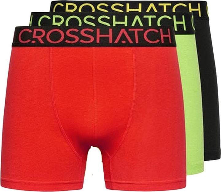 Crosshatch Highlighter Boxershorts (3erPack) (S, 3er Pack)