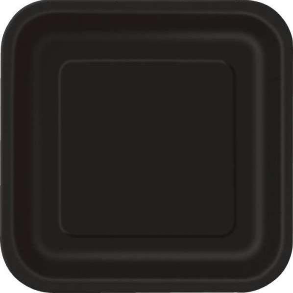 Image du produit idiS Assiettes carrees noir 16 pcs. (16 x)