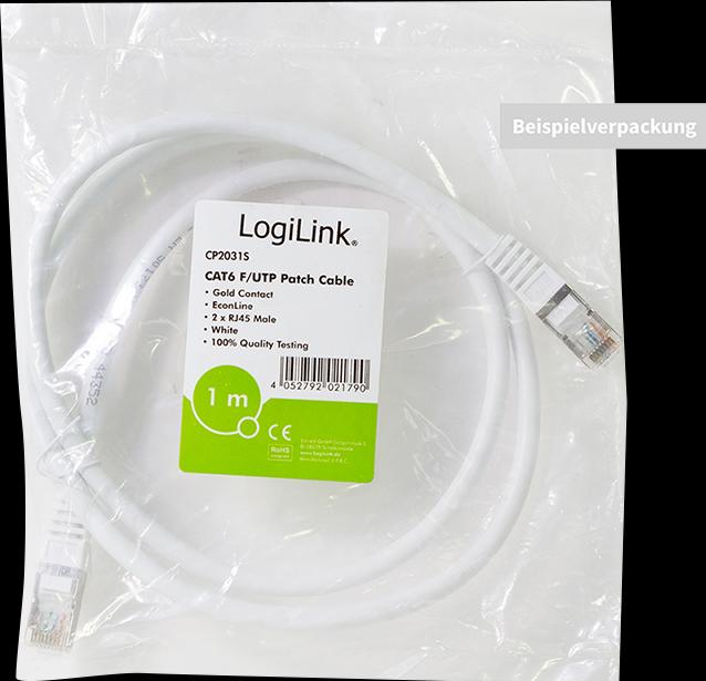 Produktbild LogiLink Netzwerkkabel (F/UTP, CAT6, 0.25 m)