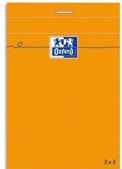 Actual product image Oxford Notepad, 74 x 105 mm, chequered, 80 sheets, orange (74 x 105 mm, Checked)