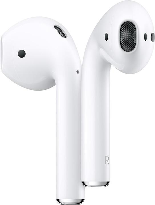 Image du produit Apple AirPods 2e génération avec boîtier de chargement sans fil (2019) (pas de réduction du bruit, 5 h, Sans fil)