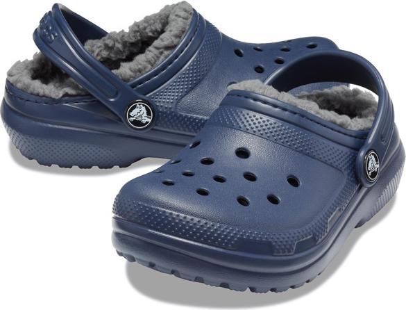 Actual product image Crocs Children's Clogs Lined Clog navy blue 207009 459 (23-24) (23, 24)