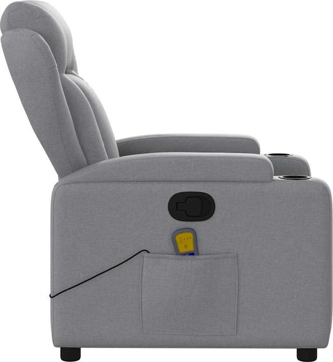 Immagine prodotto VidaXL Sedia da massaggio in tessuto grigio chiaro,Colore: Grigio chiaro,Materiale: Tessuto