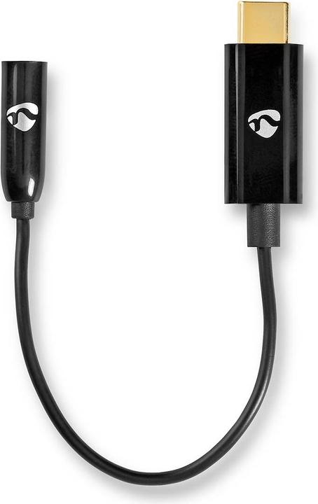 Produktbild Nedis USB-C Stecker -> Klinkenbuchse 3.5mm Länge=15cm, schwarz, Blister (3.5mm Klinke, USB Typ C)