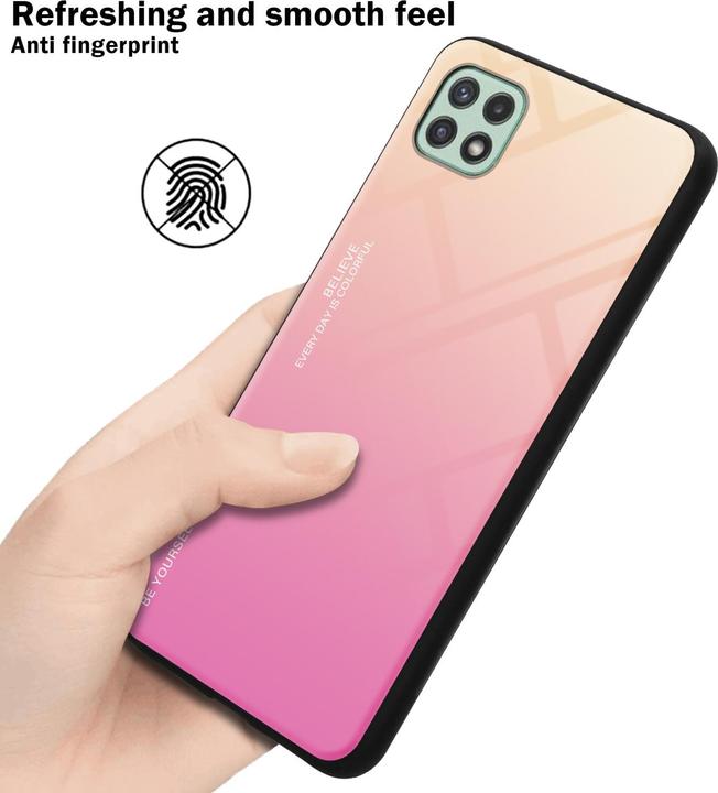 Produktbild Cadorabo TPU 2 Farben Glas Hülle (Samsung Galaxy A22 5G)