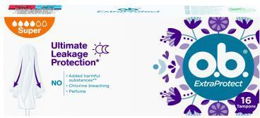 o.b. ExtraProtect Super tampons - Variant: 16 ks (16 x, Normal)