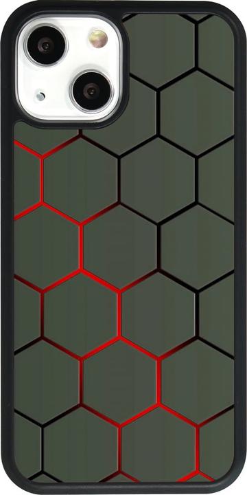 Image du produit PhoneLook Coque Silicone rigide noir Geometric Line red (Apple iPhone 13 mini)