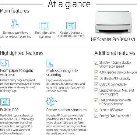 Immagine prodotto HP ScanJet Pro 3000 S4 (USB)