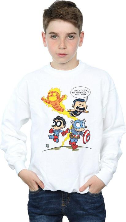 Actual product image Boys Avengers Invaders Cartoon Sweatshirt (128)