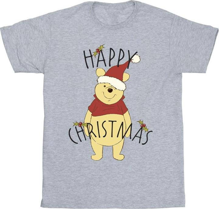 Produktbild Disney Winnie The Pooh Happy Christmas Holly TShirt Mädchen (152, 158)