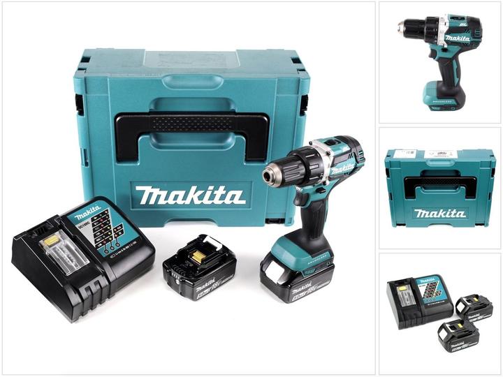 Produktbild Makita DDF484RTJ Akku-Bohrschrauber, 18 V, 2x 5,0 Ah Li-Ion, 54 (Akkubetrieb)